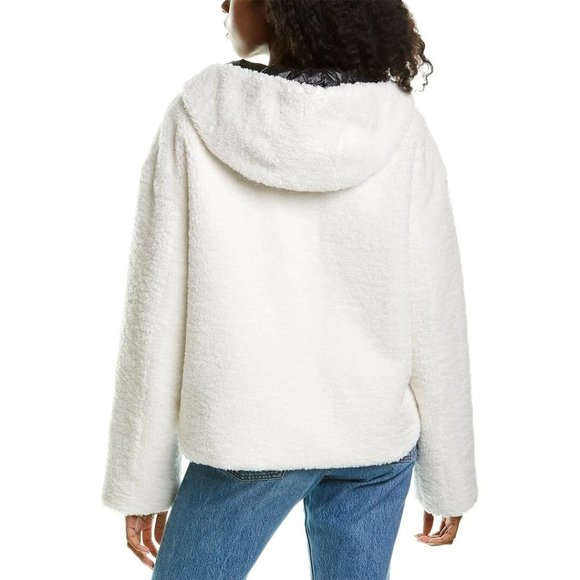 ADRIENNE LANDEAU Reversible Puffer Sherpa Jacket Black / White - NWT - M - Picture 3 of 6